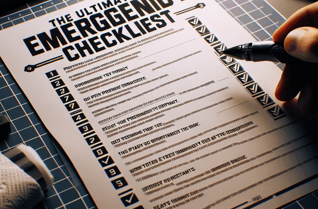 emergency preparation checklist readiness